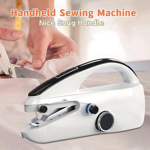 Handheld sewing machine, electric double-speed, mini sewing machine, beginner handheld sewing machine, easy to use, fast needle, suitable for clothing, fabric, travel