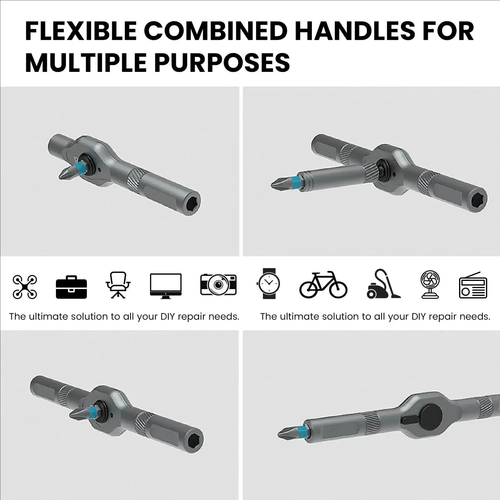 Cross-Border Multi-Functional Ratchet Screwdriver Set: 24-in-1 Multipurpose for Home Use with High-Hardness S2 Steel Bits