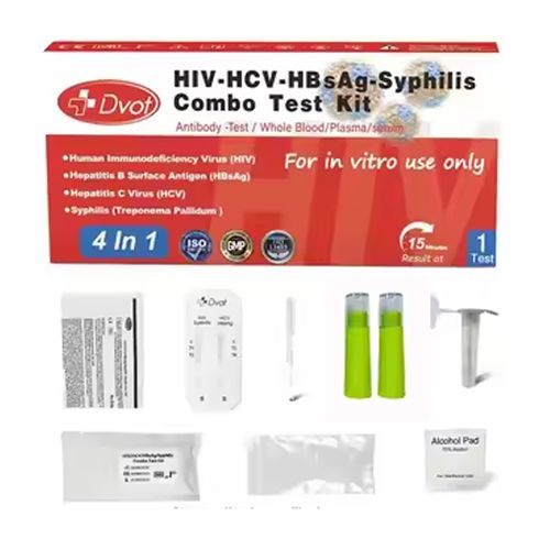 DVOT Four-in-One Card HIV,AIDS,Syphilis, Hepatitis B and Hepatitis C Antigen Test Strip