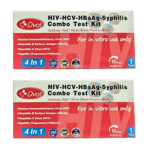 DVOT Four-in-One Card HIV,AIDS,Syphilis, Hepatitis B and Hepatitis C Antigen Test Strip