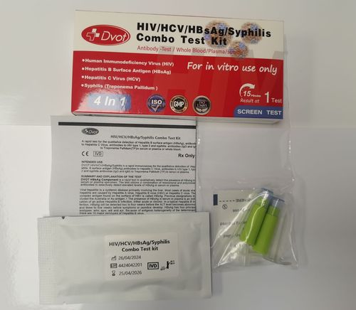 DVOT Four-in-One Card HIV,AIDS,Syphilis, Hepatitis B and Hepatitis C Antigen Test Strip