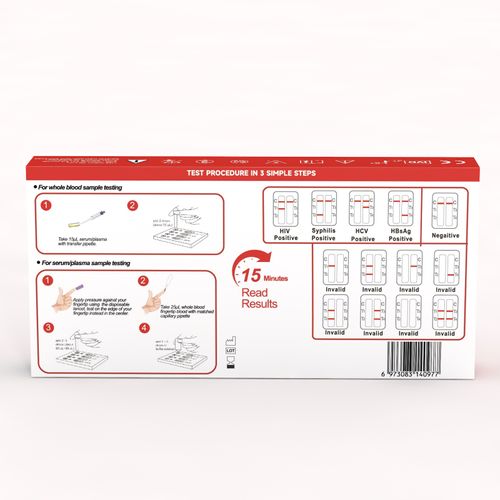 DVOT Four-in-One Card HIV,AIDS,Syphilis, Hepatitis B and Hepatitis C Antigen Test Strip