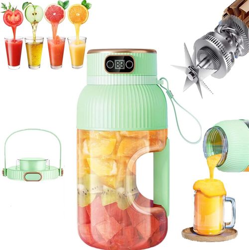 Multifunctional Portable Juicer Cup 1200ml Usb Rechargeable  With Digital Display