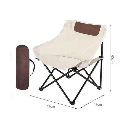 Portable Folding Camping Moon Chair Outdoor Fishing BBQ Chair for Picnic and Sketching