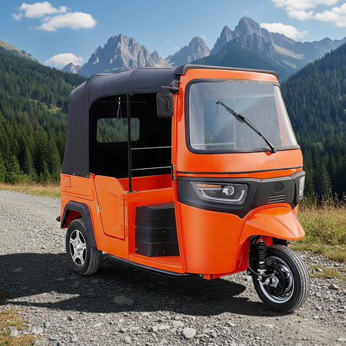 Three Wheel Motor Tricycle Taxi Tuk Tuk Passenger Tricycle With Roof Cover