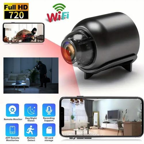 Hidden camera 2025 upgraded 720p home security wireless monitoring micro motion detection alarm night vision real-time recording indoor