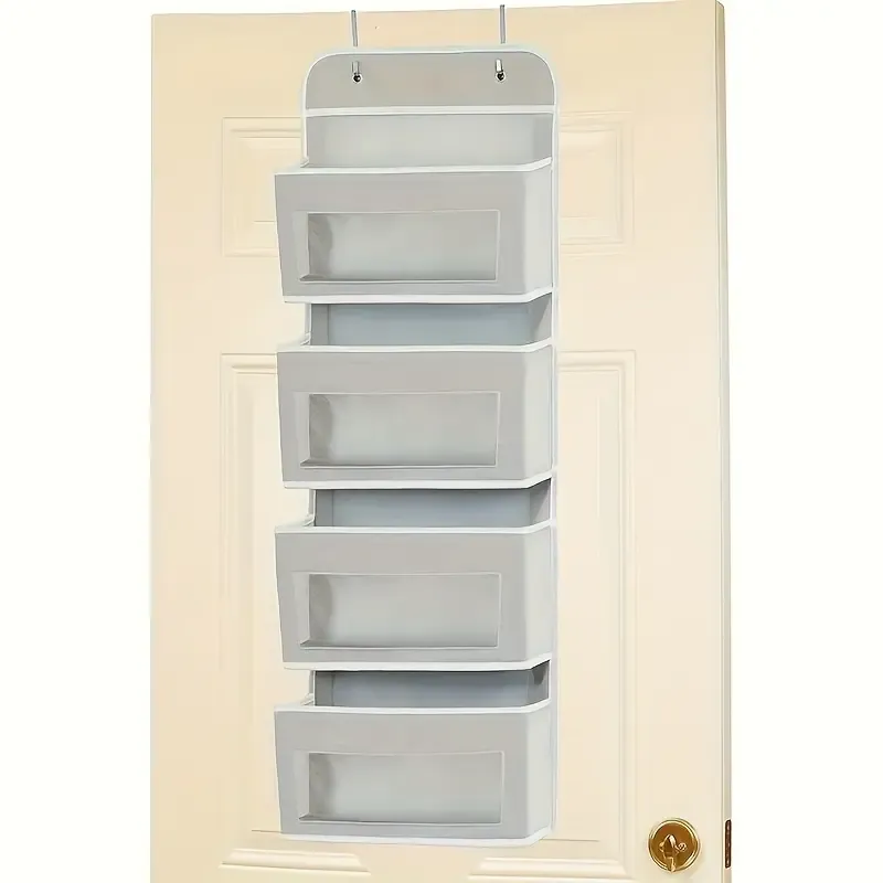 Recessed hanging storage rack, storage box, hanging wardrobe storage rack, five-layer hanging door frame