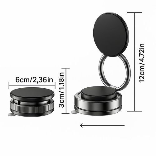 Adjustable 360-Degree Phone Stand-HandsFree Mount Magnetic Phone Stand, Fordable andRetractable, Magnetic Car Phone Holder, ideal forCar or Gym or Mirror or Shower and Smooth Surface,.CarAccessories Fit for iPhone 16 Pro Max 15