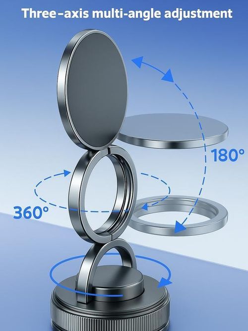 Adjustable 360-Degree Phone Stand-HandsFree Mount Magnetic Phone Stand, Fordable andRetractable, Magnetic Car Phone Holder, ideal forCar or Gym or Mirror or Shower and Smooth Surface,.CarAccessories Fit for iPhone 16 Pro Max 15