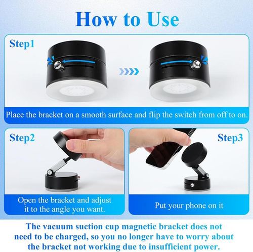 ......Ultra Magnetic Phone Holders for Your Car, Foldable Car Phone Holder Mount for Dashboard, Magnetic Car Mount for iPhone All Cell Phones, Black