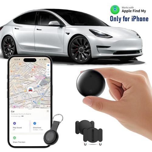 **GPS Tracker for Car,Mini Trackers Device with Weatherproof Magnetic Case-No Monthly Fee-Best Hidden GPS Trackers,Anti-lost Device,Works with Apple Find My (iOS Only)