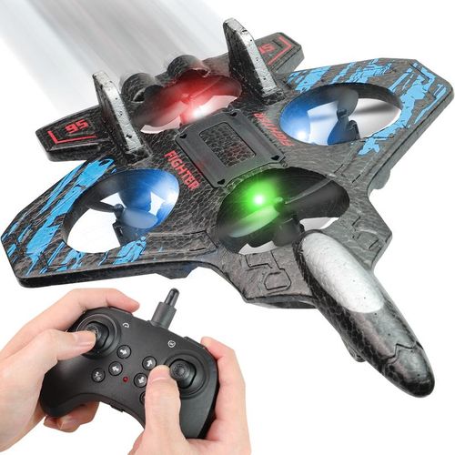 RC Airplanes Aircraft Jet with Light – 360° Air Roll Remote Control Airplane Toy for Kids, Flying Toys