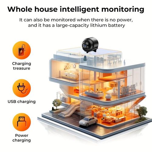 1pc X5  Wireless Security Camera, 720p Indoor Home Surveillance, USB Powered, Wi-Fi Enabled, App Control, Motion Detection, Night Vision, Live Streaming, Loop Recording, Portable Baby or Pet or Babysitter Monitor