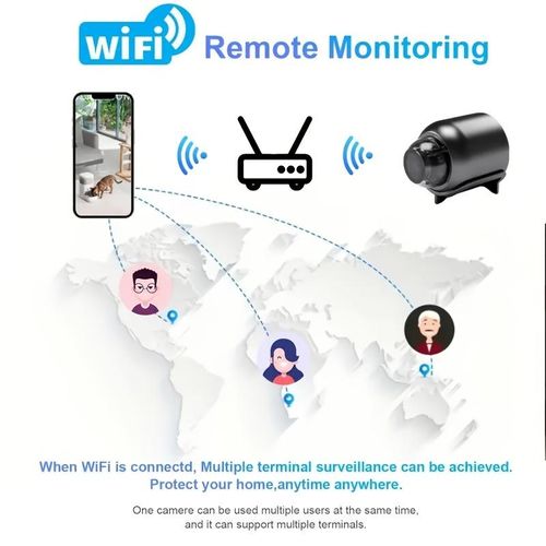 Hidden camera 2025 upgraded 720p home security wireless monitoring micro motion detection alarm night vision real-time recording indoor