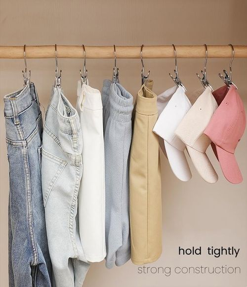 10-50 Counts Anti-Rust Clip Clothespins, Ultimate Lightweight Hanging Travel Hanger Organizer for Home & More, Space-Saving Magic Hat & Pants Storage Rack with Laundry Hooks
