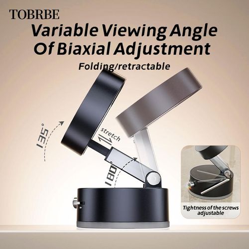 TOBRBE Magnetic Phone Car Holder, Suction Cup Holder, Manual Magnetic Vacuum Adsorption Mobile Phone Holder Cellphone Mount Stand rotating springtok Black Electronics Accessories Smartphone double-sided