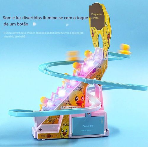 Bonito pato pista puzzle Elide musical brinquedo elétrico brinquedos para crianças pequeno pato amarelo brinquedo elétrico clássico