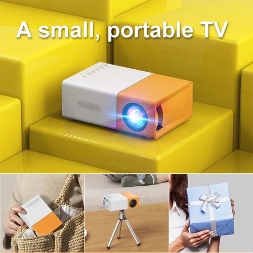 O mais novo mini projetor sem fio YG300 LED porta projetor 240p com 720p hd vídeo home LCD projetor