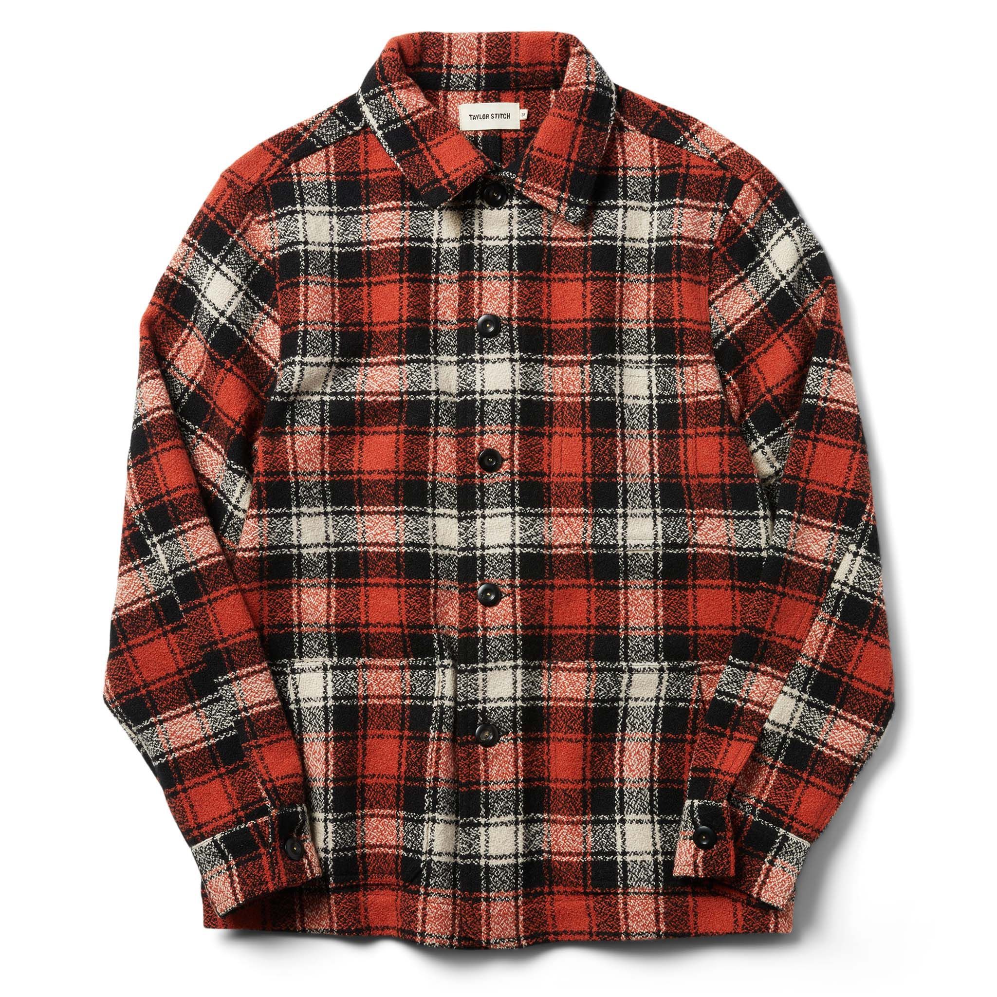 Csvee Ojai Jacket in Garnet Plaid Wool