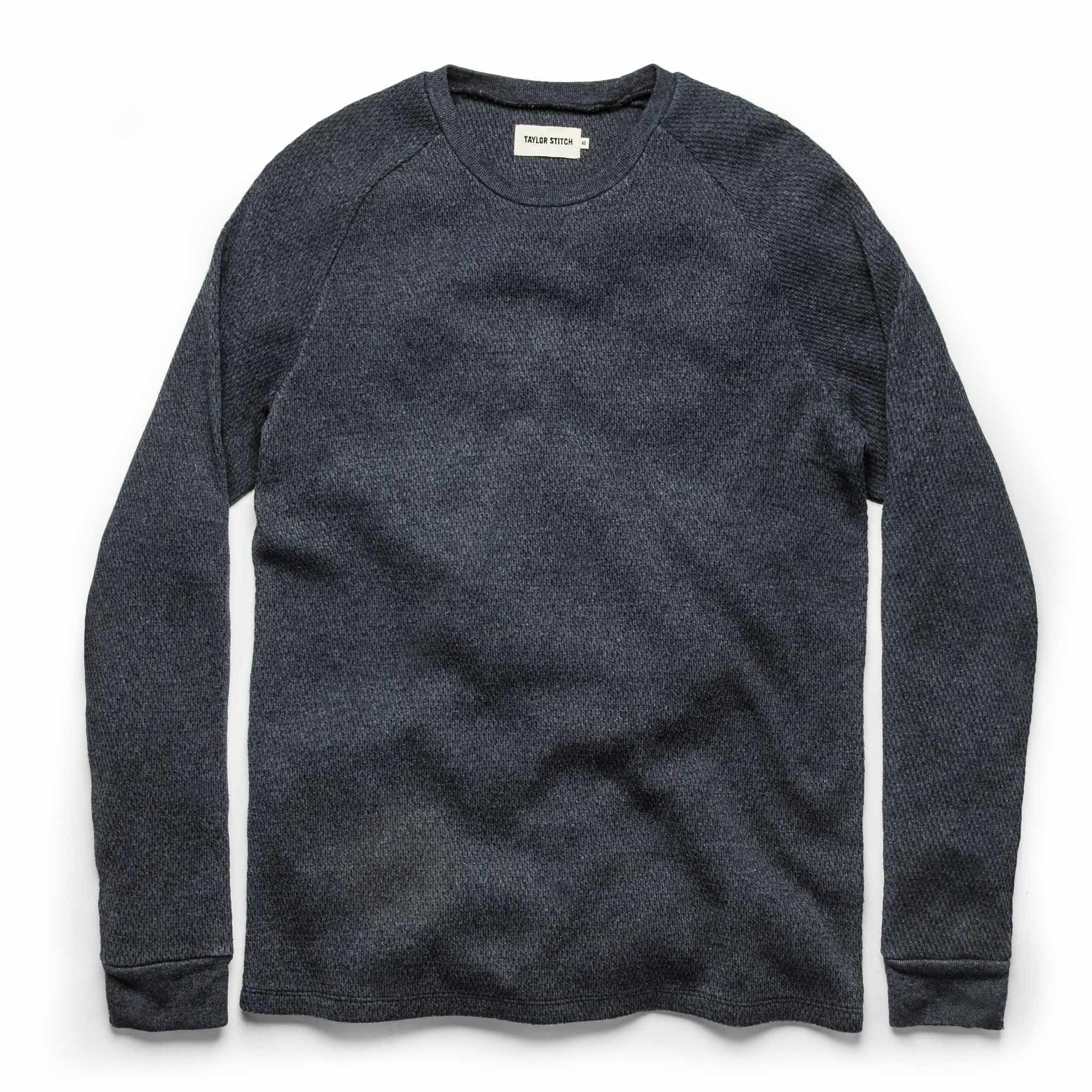 Csvee Heavy Bag Waffle Long Sleeve in Navy