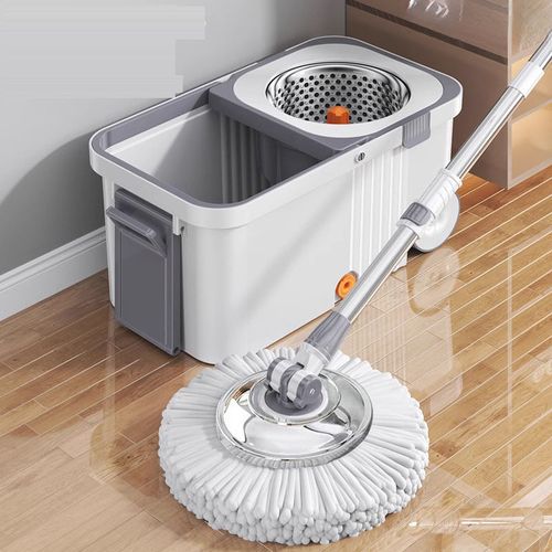 Help! This rotary mop is so amazing! It can self - wring and dehydrate without manual washing. For lazy people who mop the floor, it's a sure win just by lying down! 😎