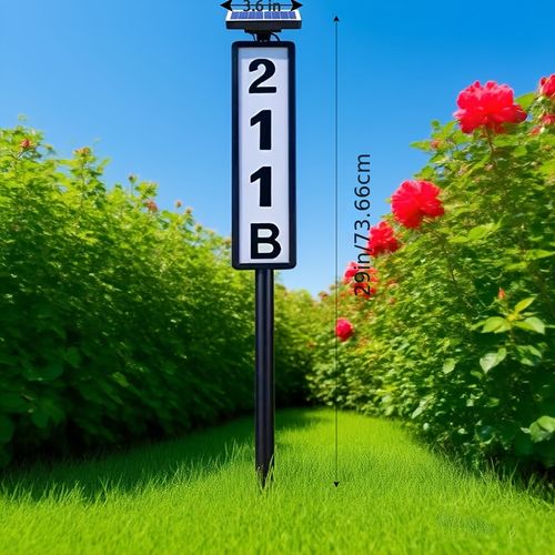 Solar LED Lighted Address Sign