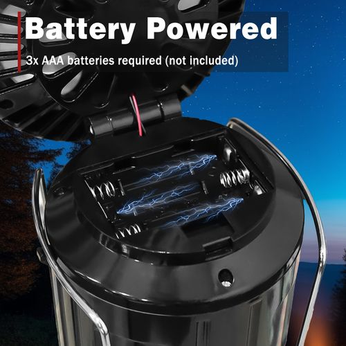 Solar Camping Fan with Light