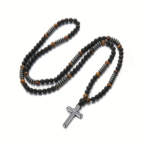 Tiger Eye Cross Necklace