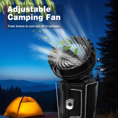 Solar Camping Fan with Light