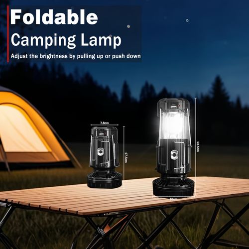 Solar Camping Fan with Light