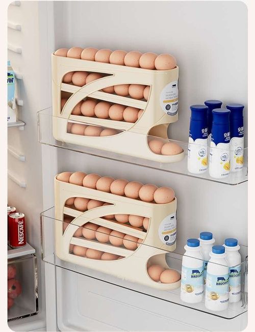 Egg Holder for Fridge, Eggs Dispenser Auto Rolling