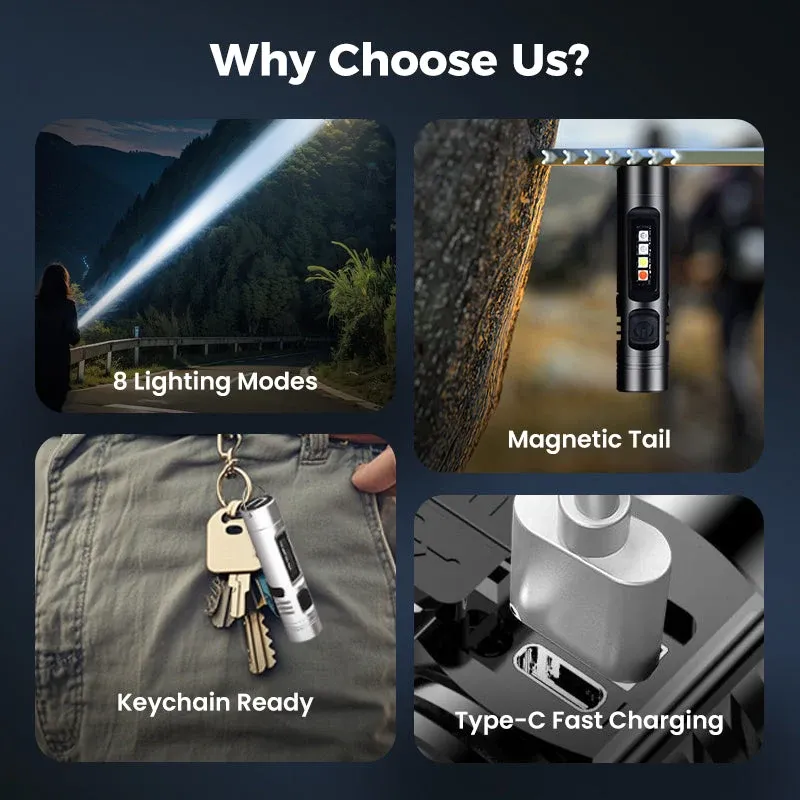 💥Multi-Functional Aluminum Alloy Mini Flashlight✨