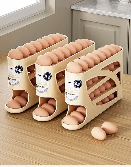 Egg Holder for Fridge, Eggs Dispenser Auto Rolling