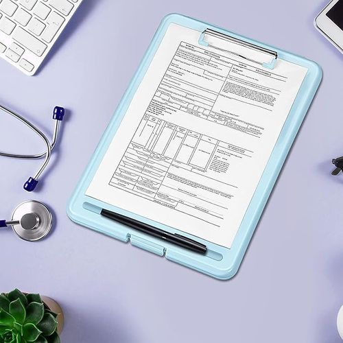 A4 Clip Pad Clipboard with Storage Case for Paper and Document Storage