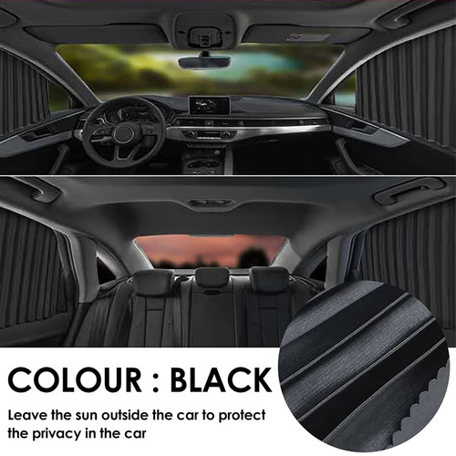 Car sunshade embedded track, high privacy, heat insulation and sun protection