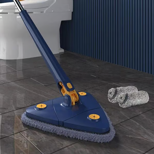 360° rotating adjustable cleaning mop, 1 mop with 4 cloths