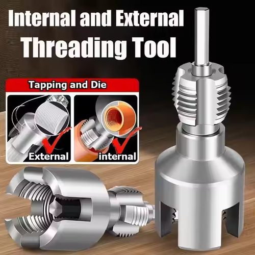 Water pipe tap die internal and external thread tapping tool, 2 pieces (including DN15, DN20)