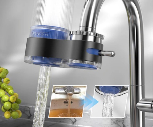Faucet water purifier, one machine 2 cores