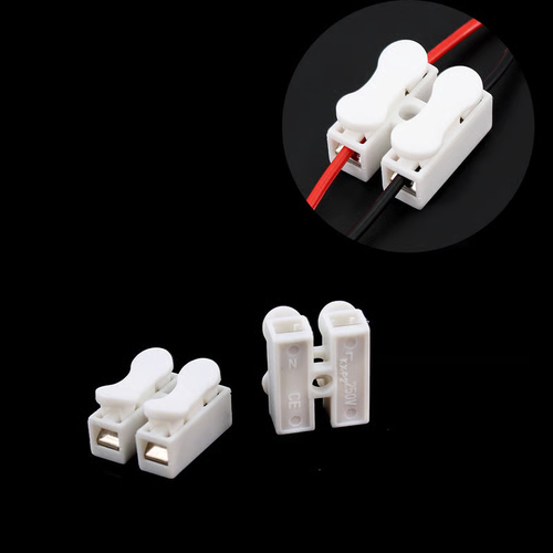 Quick connection terminal 2-input 2-output connector 2-position push-type terminal block, 1 pack of 100