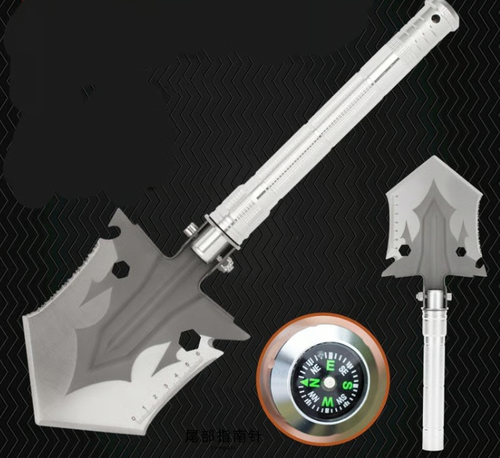 Outdoor multi-purpose camping survival shovel with camouflage bag