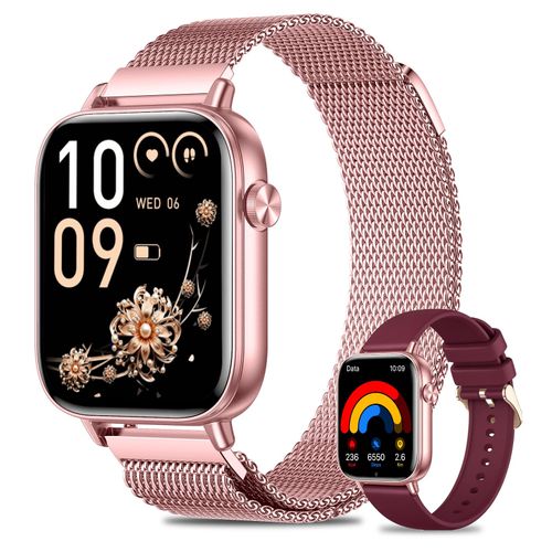 Smartwatch: Pedometer, call function, Bluetooth, reminders, camera, phone monitoring, heart rate monitoring