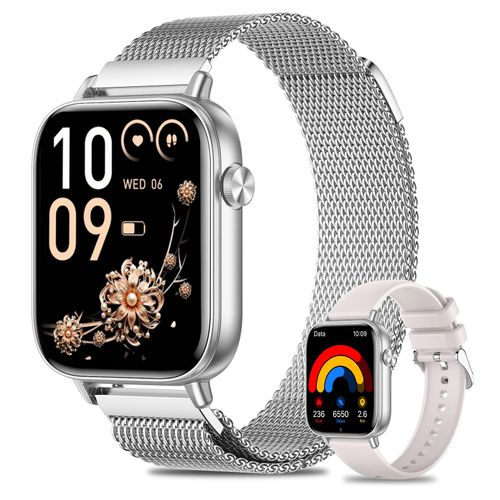 Smartwatch: Pedometer, call function, Bluetooth, reminders, camera, phone monitoring, heart rate monitoring