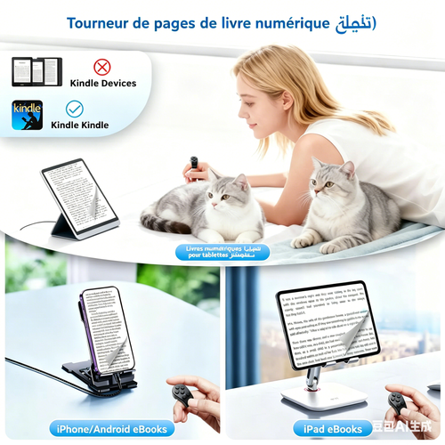 Scrolling Ring  Télécommande sans fil TikTok, tourne page, télécommande photo-vidéo (Compatible avec iOS-Android)