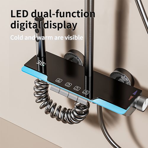 Digital Cold Hot Shower Set with LED Mood Light