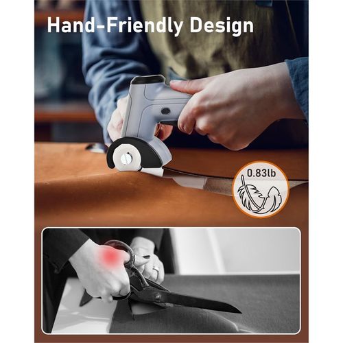 Rechargeable Mini Round Blade Electric Fabric Cutter for Cloth Carpet Cardboard