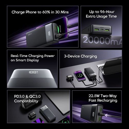 oraimo PowerNova Q21 20000mAh 22,5W Banque d'alimentation