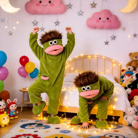 🇲🇦🔥Pyjama-couverture à capuche à motif de monstres mignons – unisexe – taille unique – Paiement à la livraison 🔥👾🛌🧸🛒