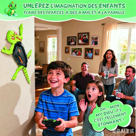 🇲🇦🔥 Lierre grimpant télécommandé - lézard électrique avec yeux lumineux LED - rotation 360° et recharge - autonomie de 2 à 3 heures - Paiement à la livraison 🦎💡🌀🛒