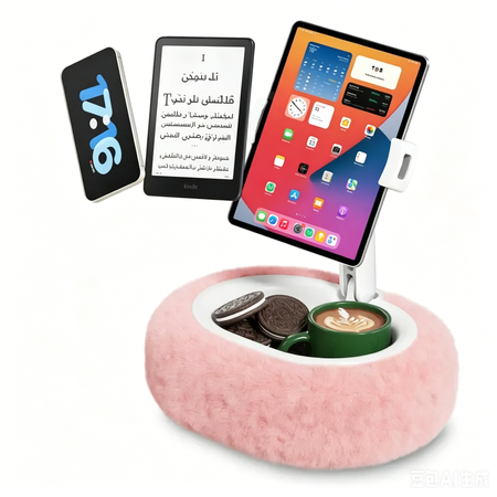 دعامة هاتف مع وسادة مفرومة ! شاهد وتناول الطعام معاً ! ✅🛒