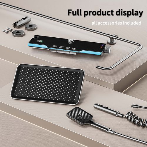Digital Cold Hot Shower Set with LED Mood Light